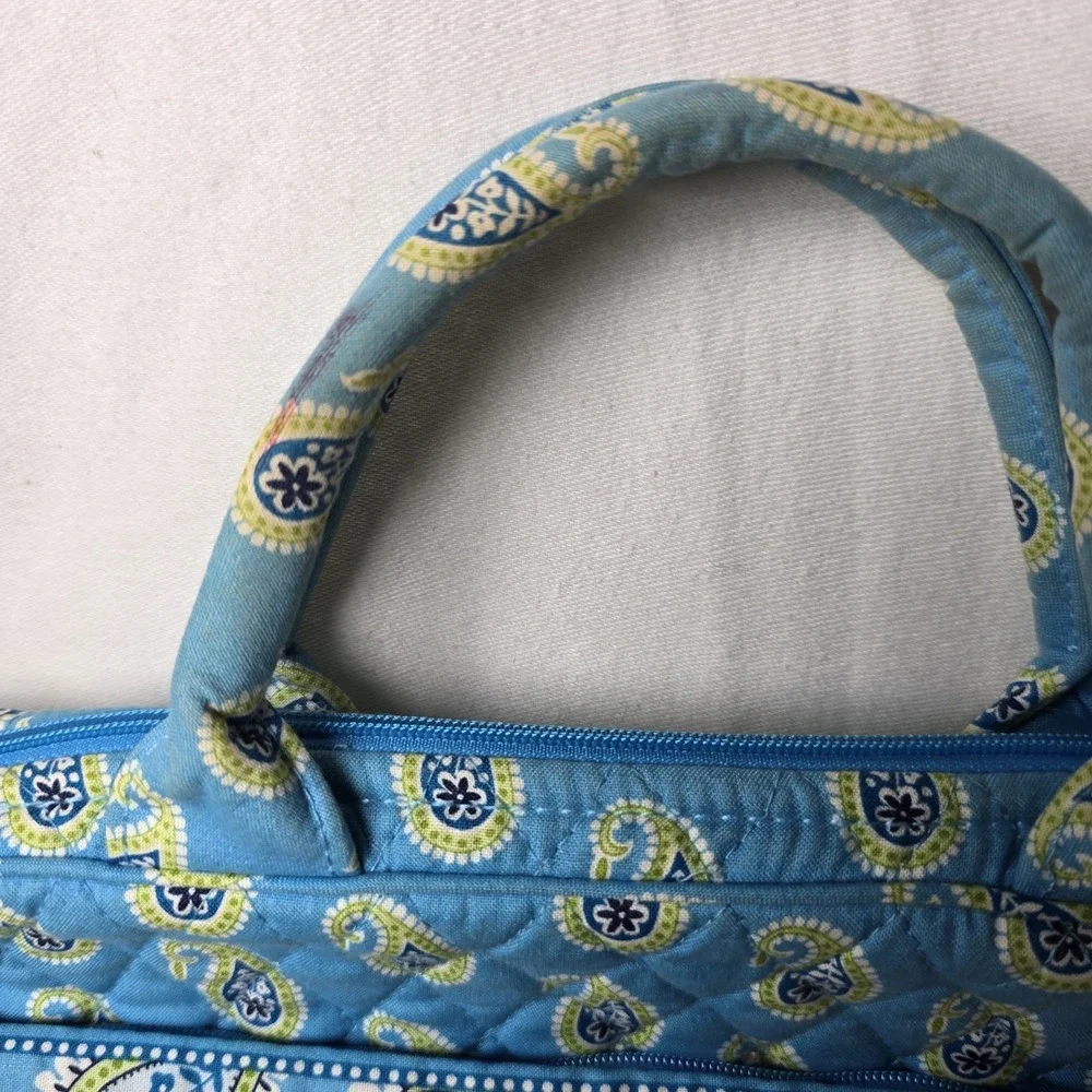 Vera Bradley Laptop Bag Bermuda Blue Paisley Travel Case - Retired Design